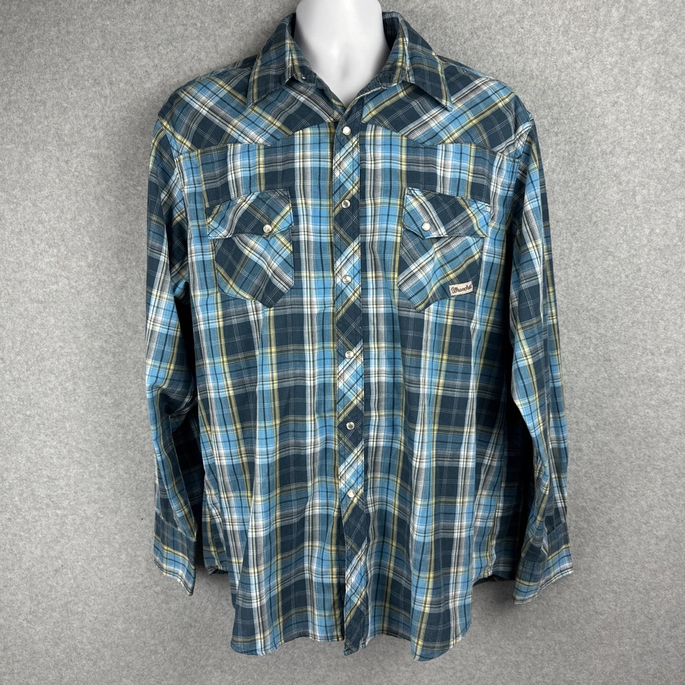 Vintage Wrancher by Wrangler Western Snap Up‎ Shirt Size XL